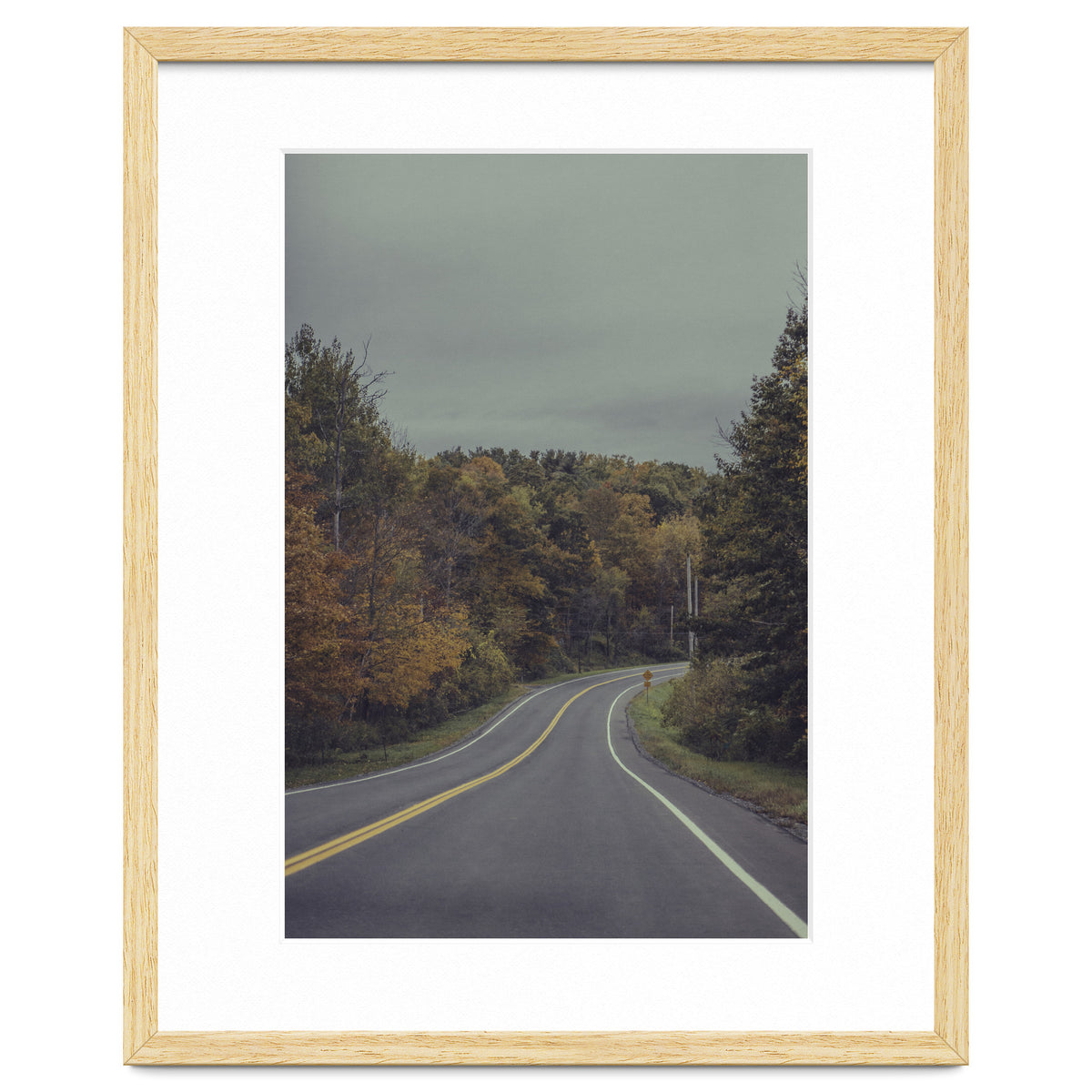 Fall Road in Upstate New York