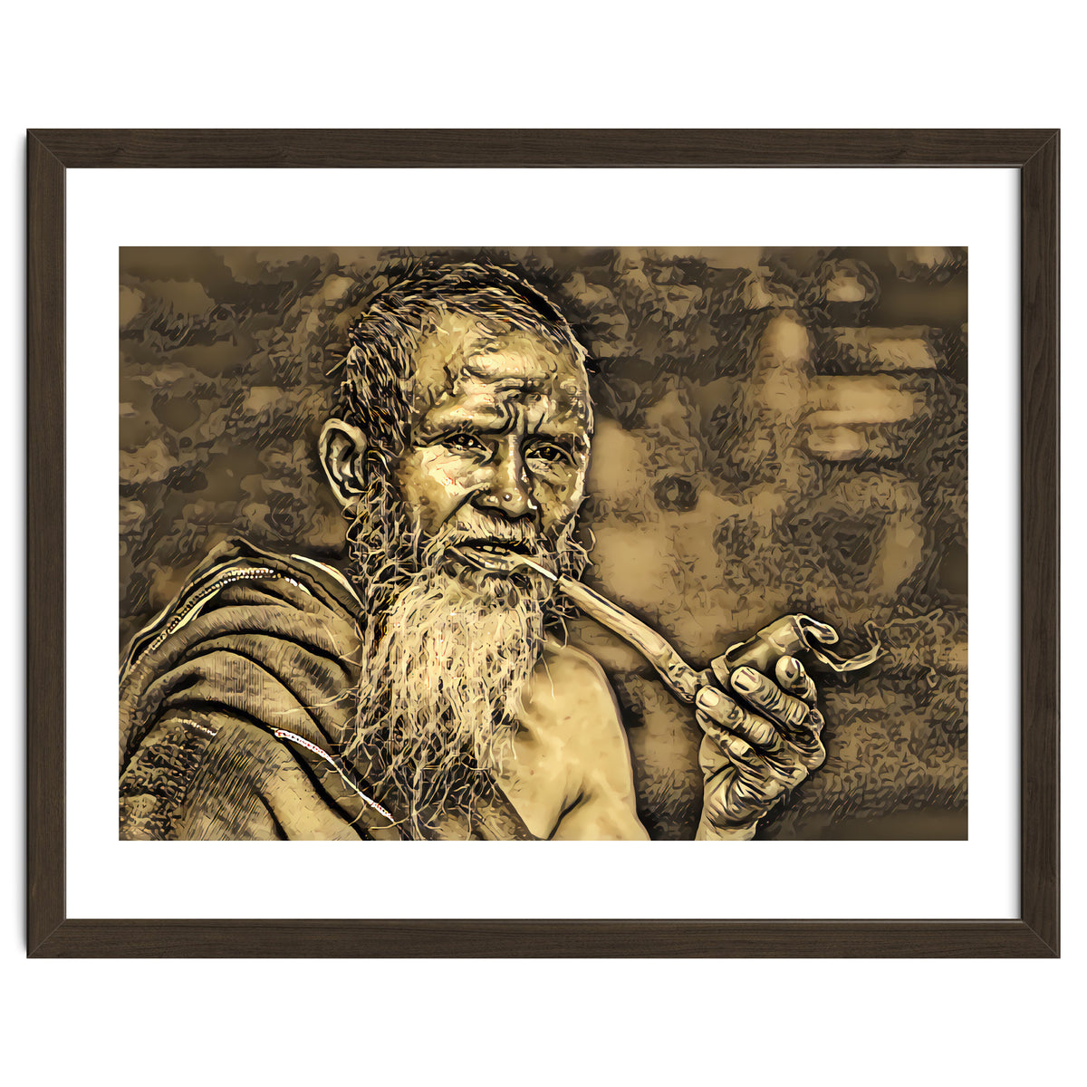 Old Man with Pipe