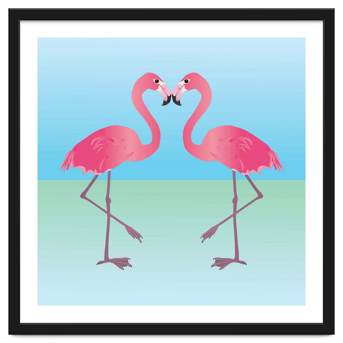 Two Pink flamingo's