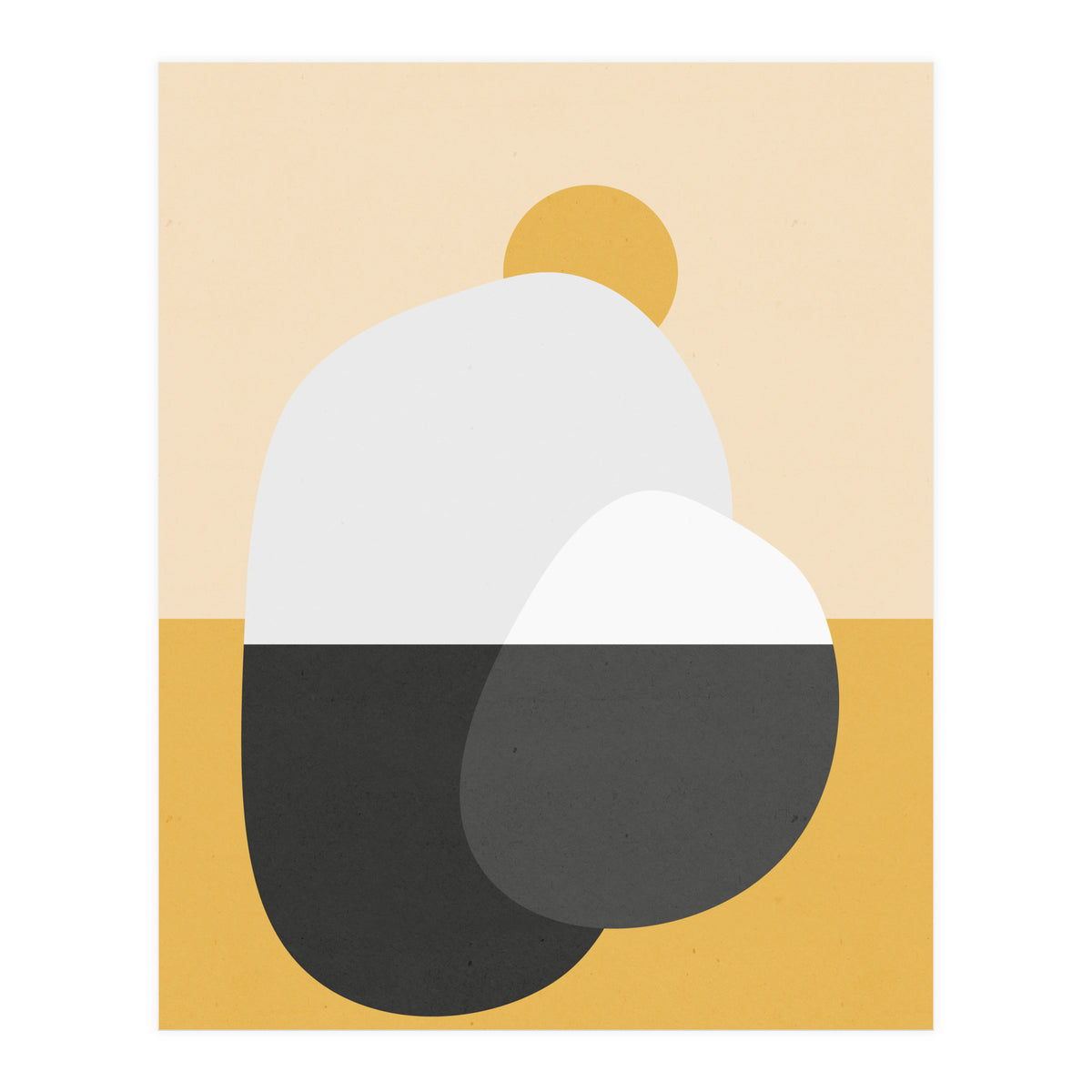 Abstract Boulders - Golden Desert (Print Only)