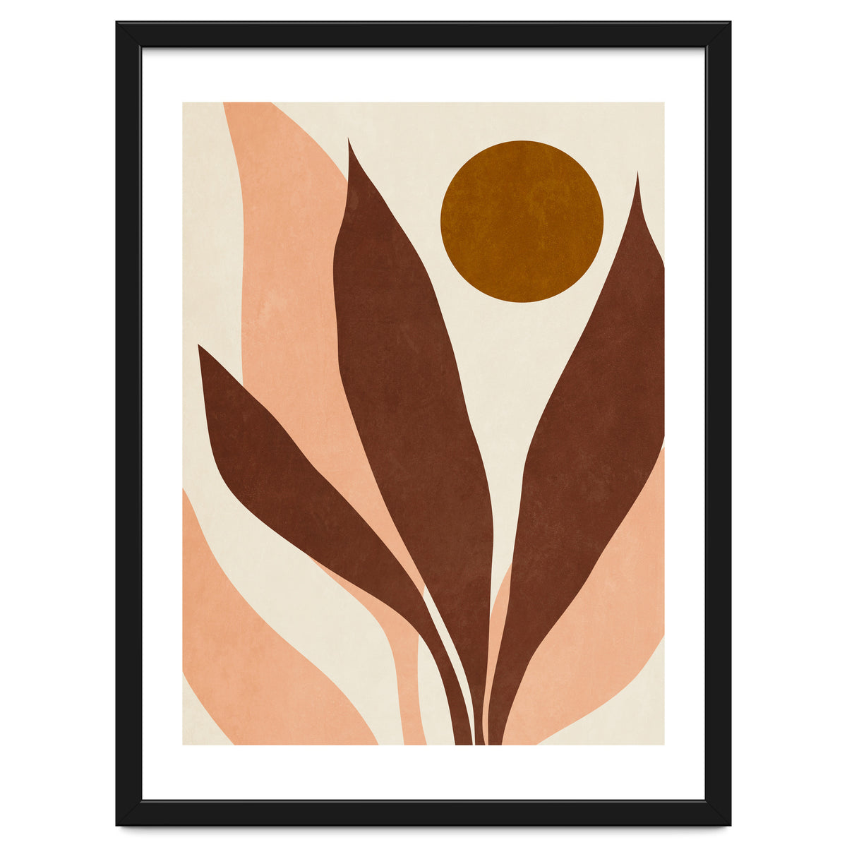 ABSTRACT LEAVES AND SUN - R01