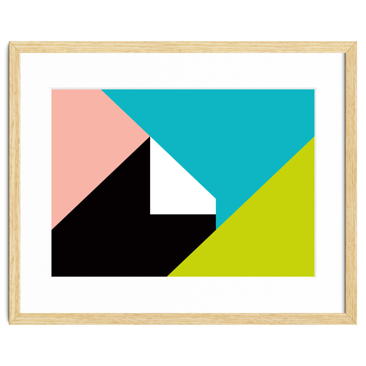 Geometric Shapes No. 266 - pink & lime