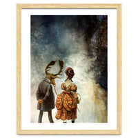 VINTAGE COUPLE IN AUTUMNAL ABSTRACT FOREST I
