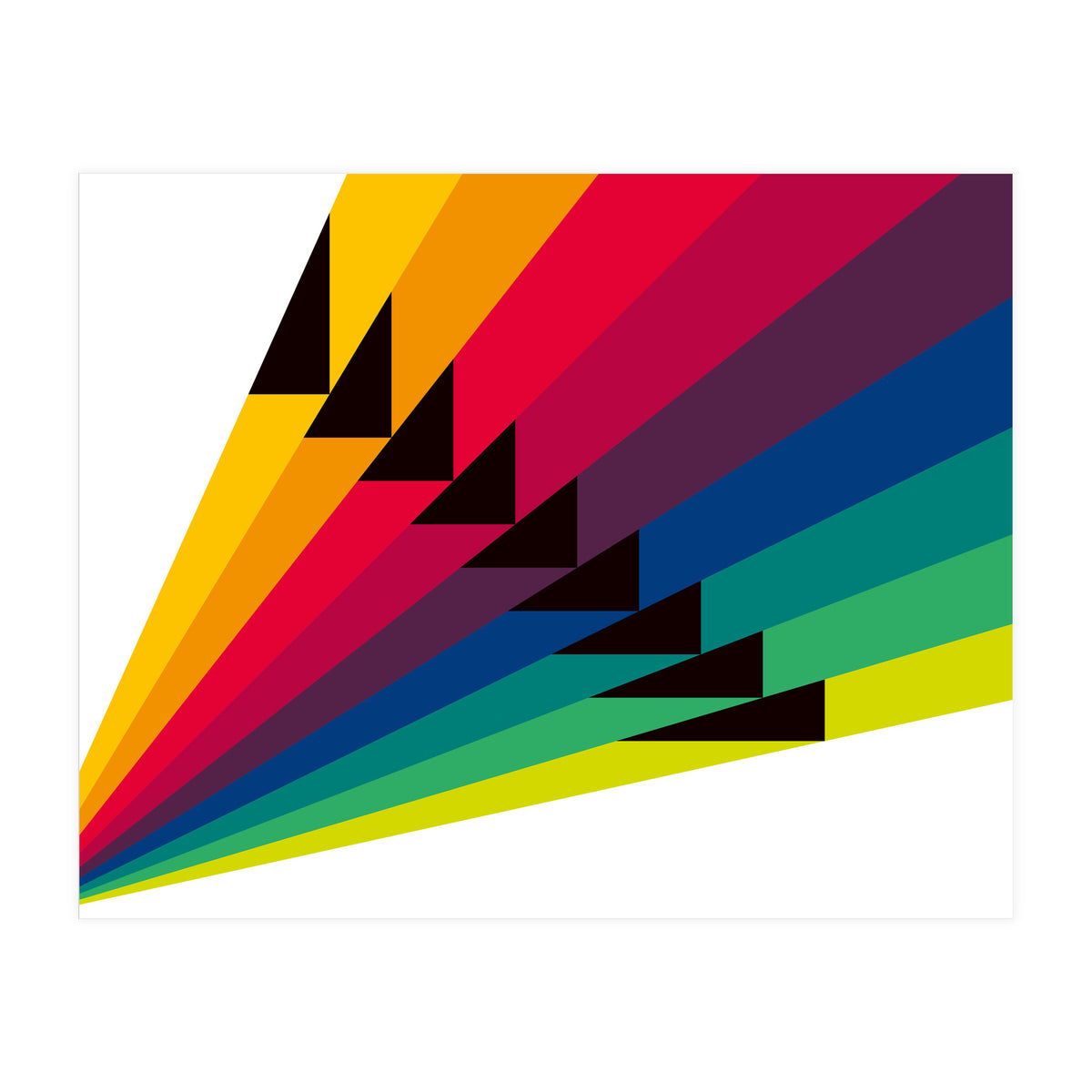 Geometric shapes No. 255 - multi coloured stripes (Print Only)