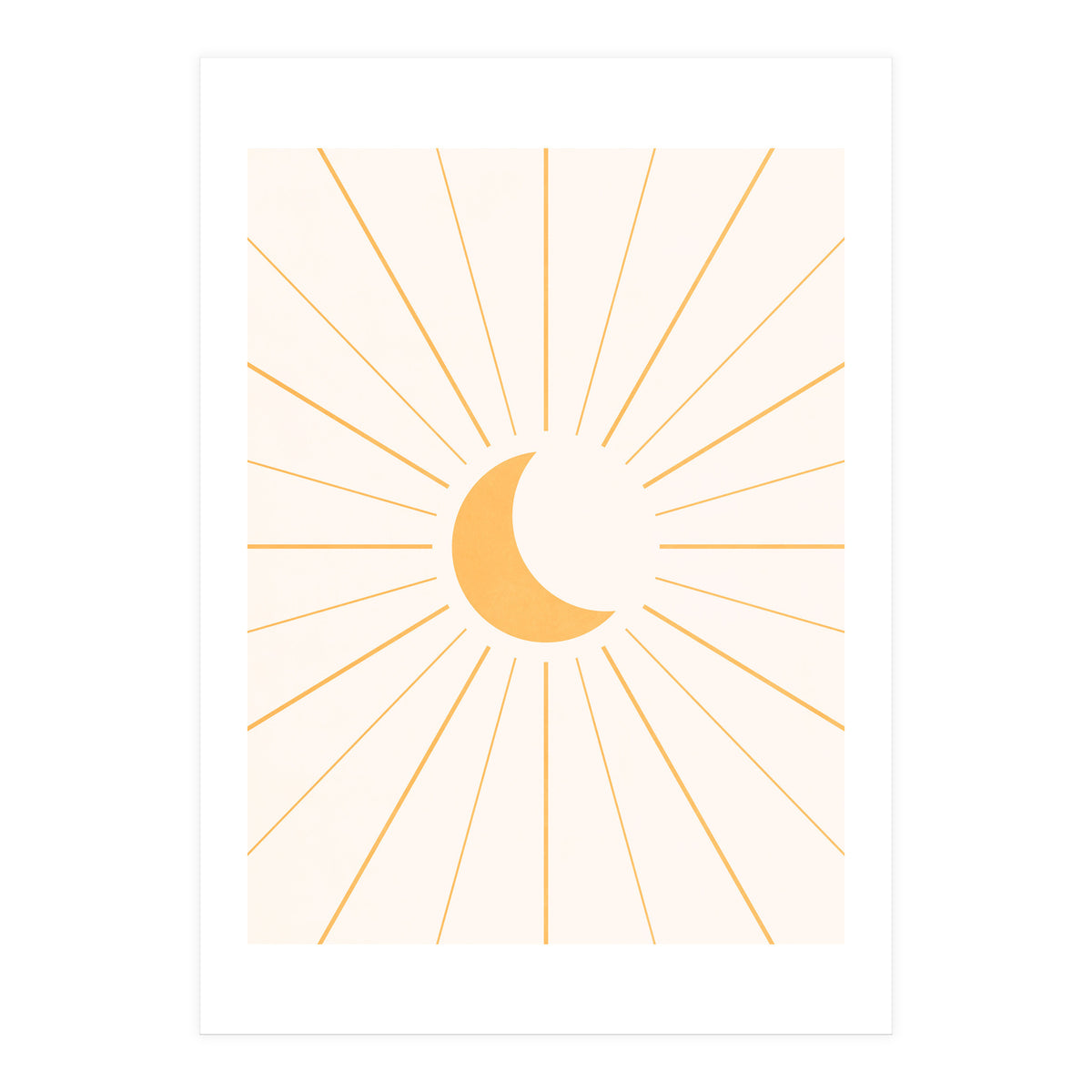 MOON IN LINES - GOLD (Print Only)