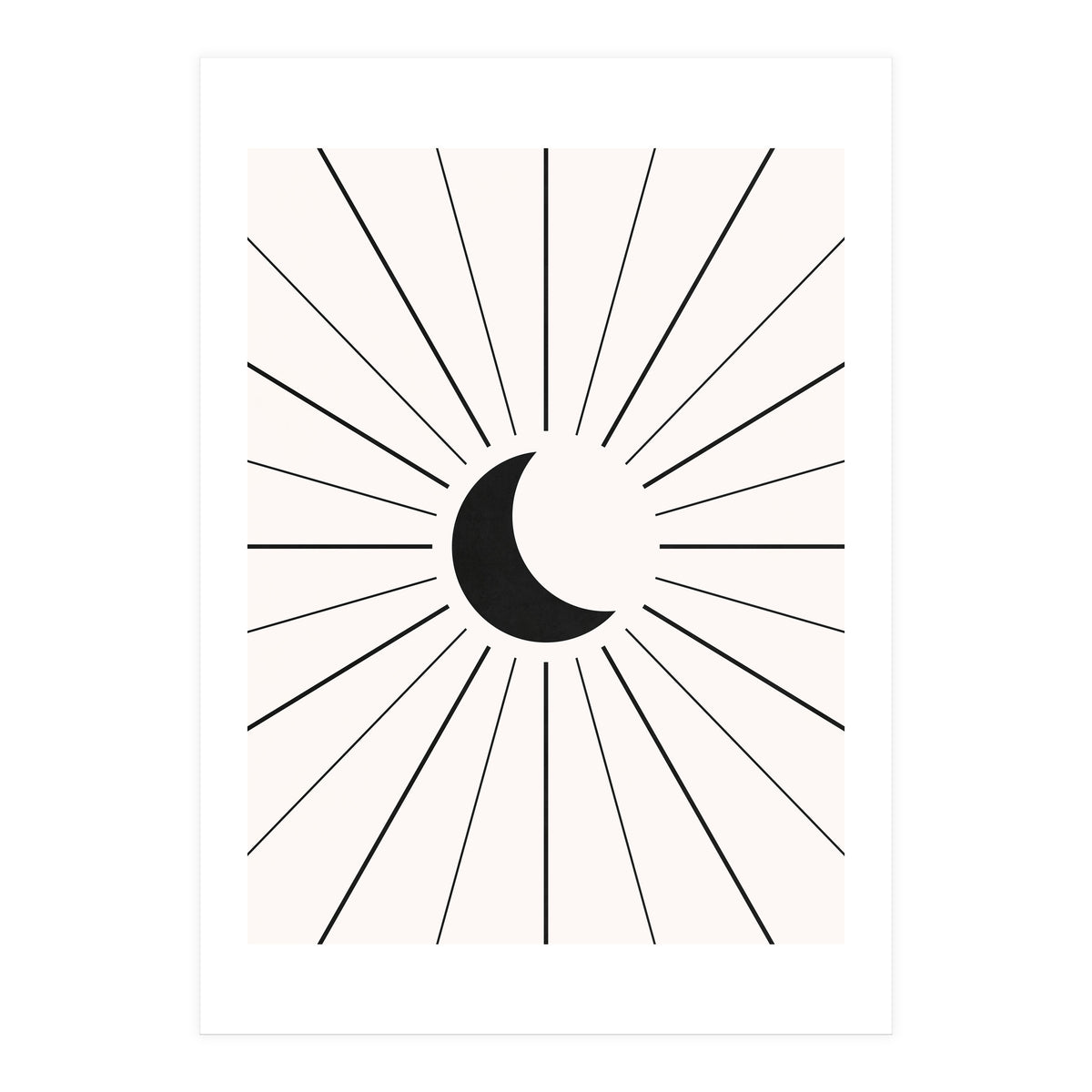 MOON IN LINES - BLACK (Print Only)