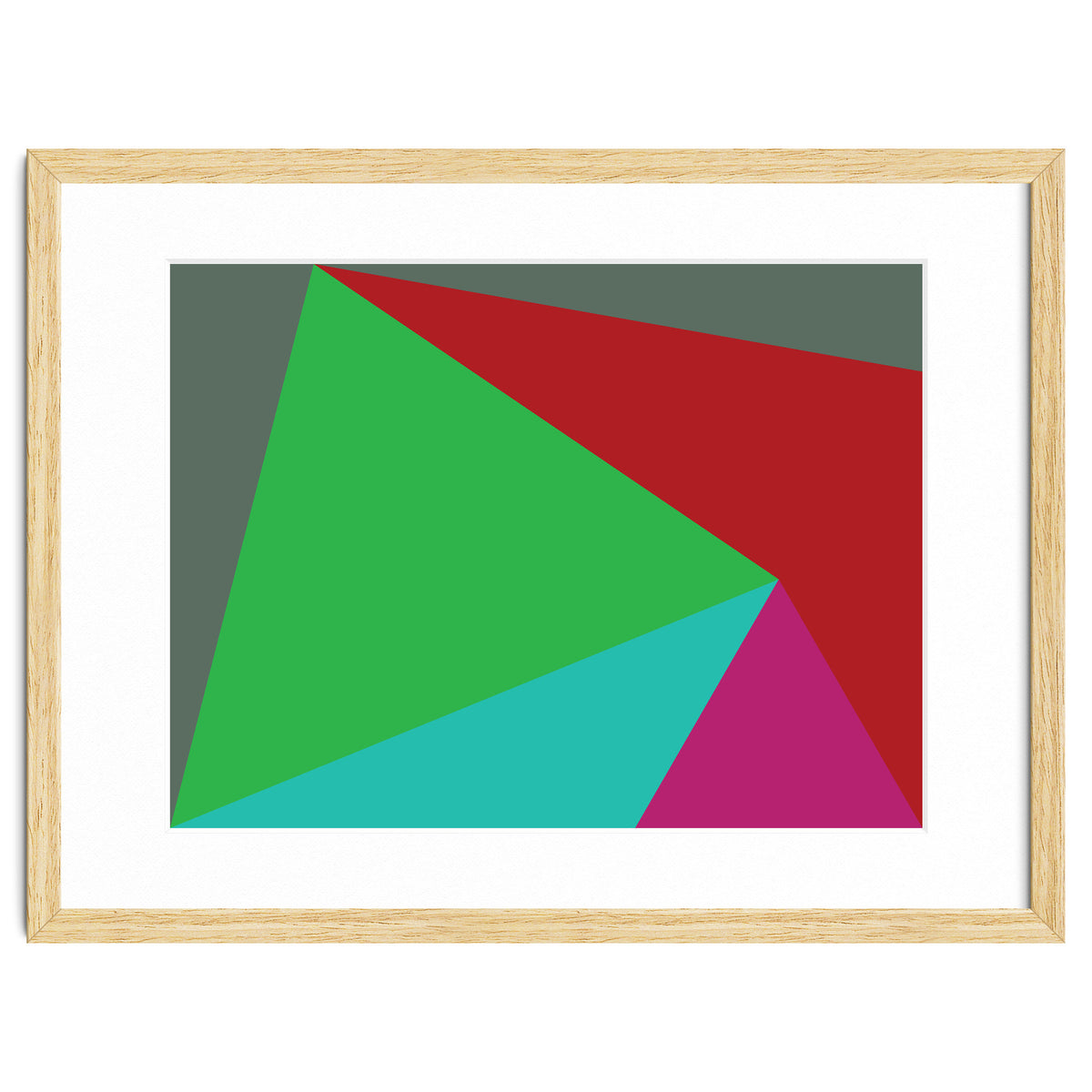 Geometric Shapes No. 19 -  green, magenta & blue