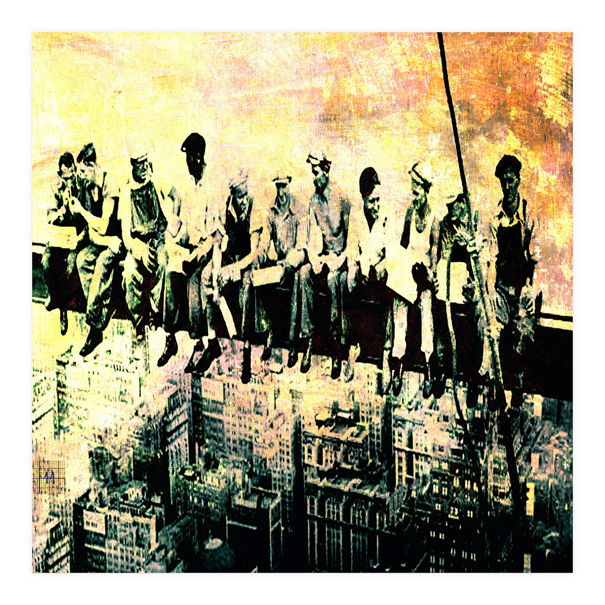 Rereading Lunch Atop A Skyscraper (Print Only)