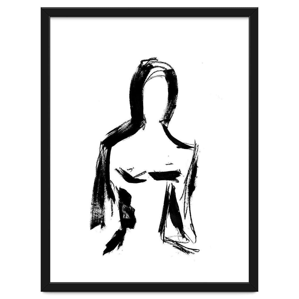 Abstract Monochrome Female Figure