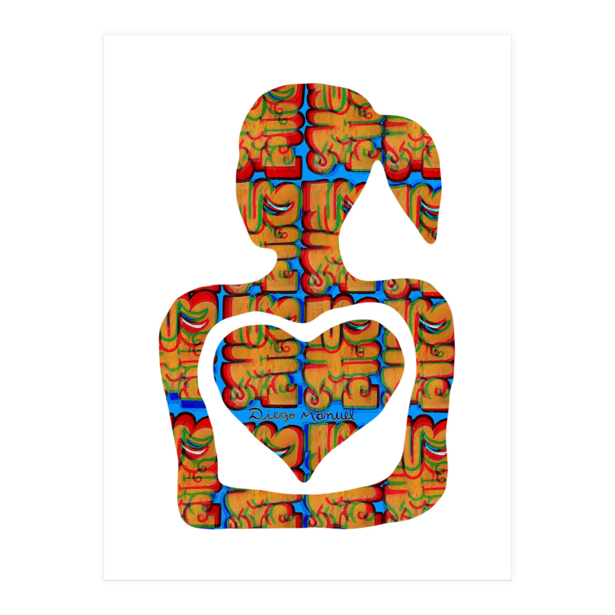 Mujer Digital 3 4  (Print Only)