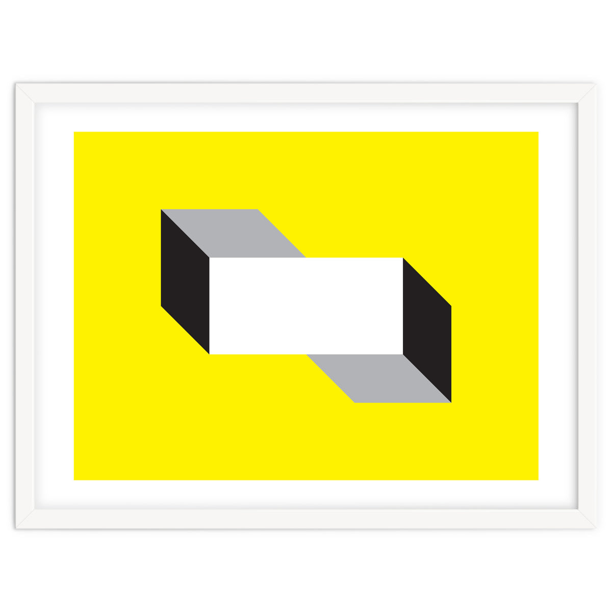 Geometric Shapes No. 50 - yellow, black & grey
