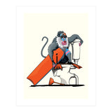 Baboon on the Toilet, Funny Bathroom Humour (Print Only) thumbnail