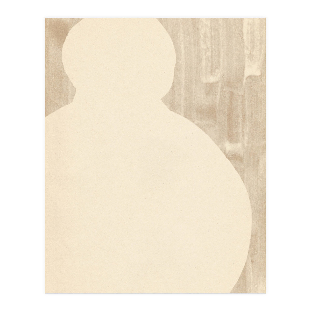 Cream tone vase silhouette (Print Only)