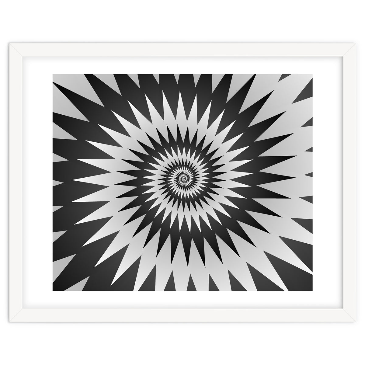 Black & White Abstract Spiral