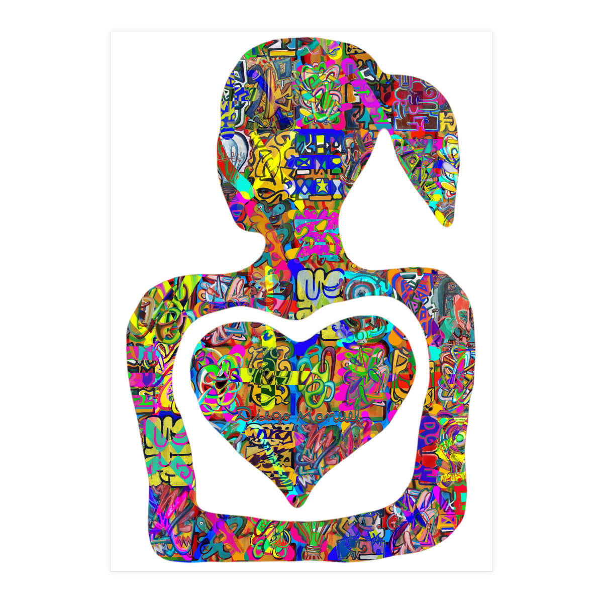 Mujer Digital 3 3  (Print Only)