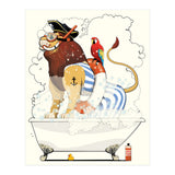 Lion in the Bath, Funny Bathroom Humour (Print Only) thumbnail