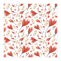 Delicate Autumn Floral Gouache Pattern Collection I (Print Only)