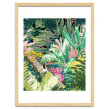 Bohemian Jungle, Tropical Botanical Nature Illustration, Forest Solo Travel Plants Painting thumbnail
