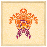 Tropical Sunset Sea Turtle Design