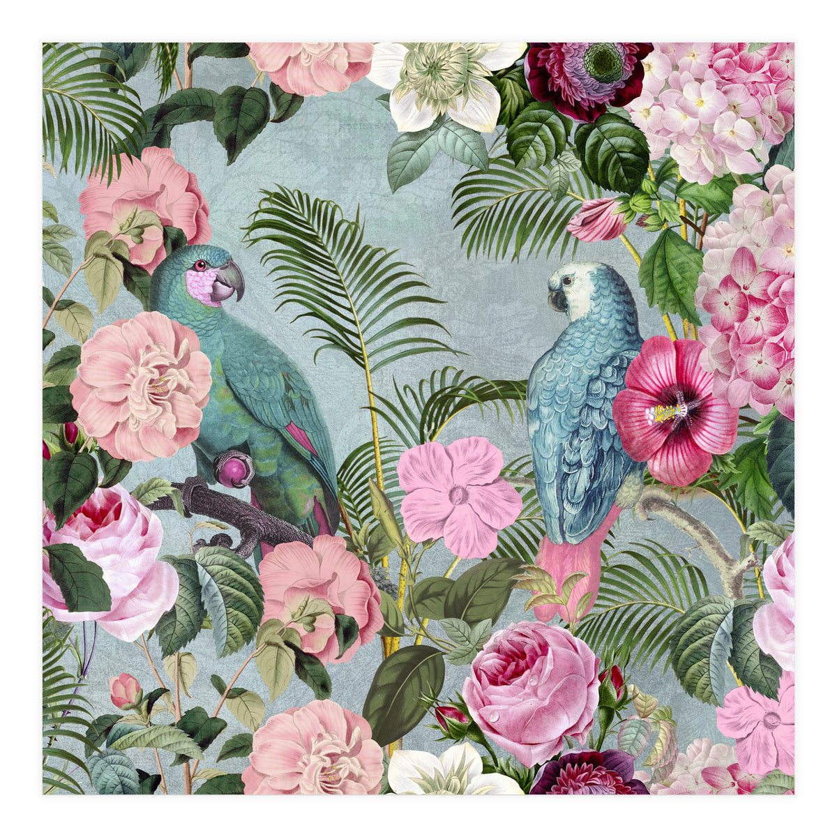 Jungle Rendevous Square  (Print Only)