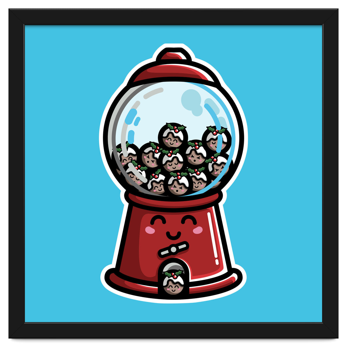 Kawaii Cute Christmas Pudding Gumball Machine