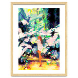 Live Quietly In a Corner Of Nature, Modern Bohemian Woman Jungle Forest Eclectic Painting thumbnail