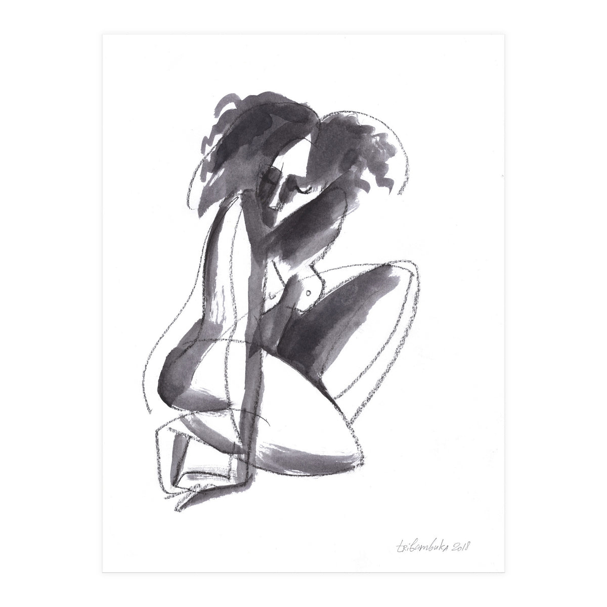 Sitting Nude (Print Only)