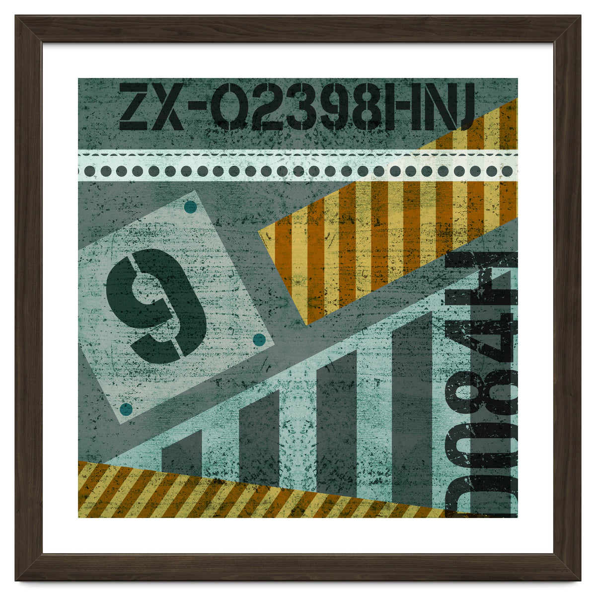 Abstract Industrial Slate And Stripes