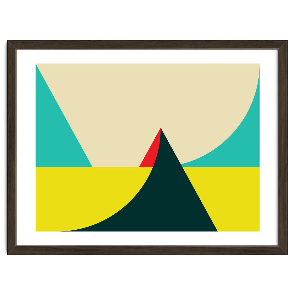 Geometric shapes No. 7 - yellow, turquoise, green & red