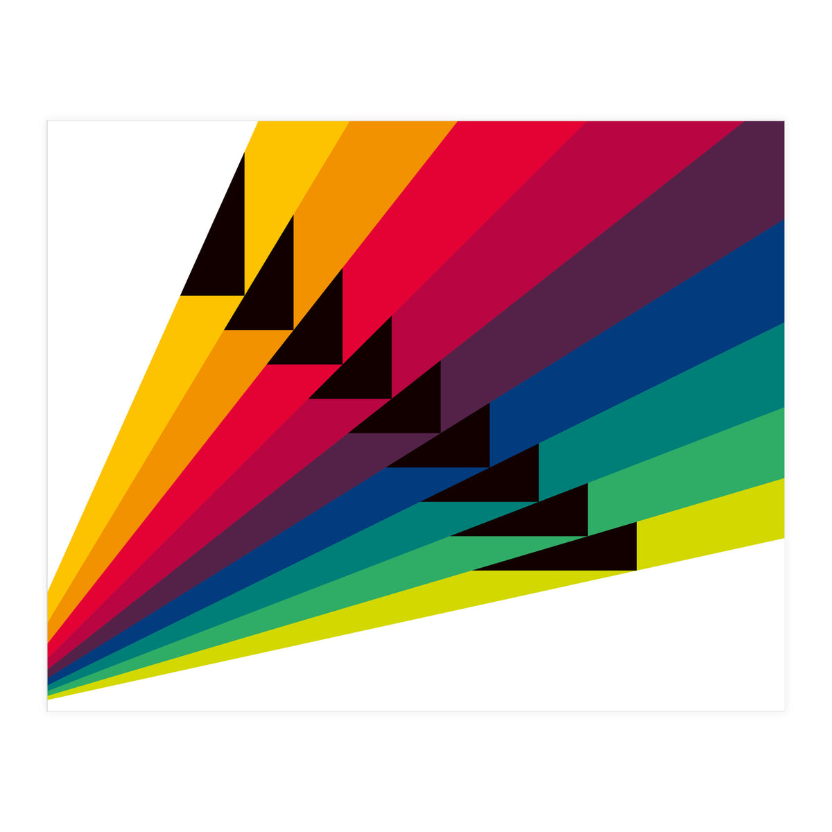 Geometric shapes No. 255 - multi coloured stripes (Print Only)