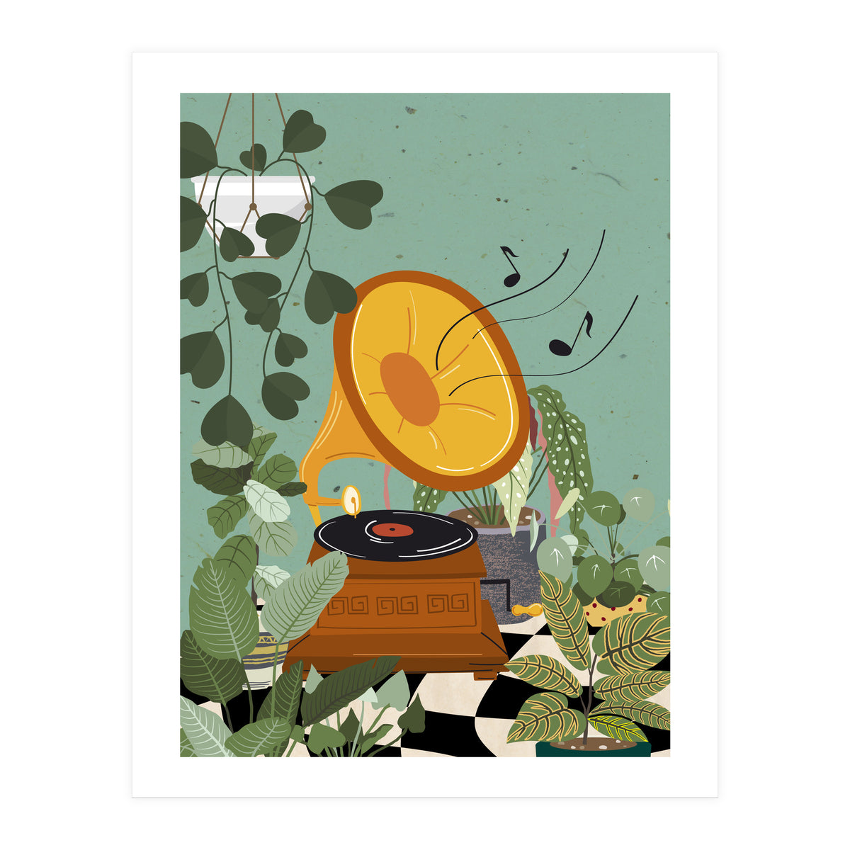 Phonograph in My Garden (Print Only)