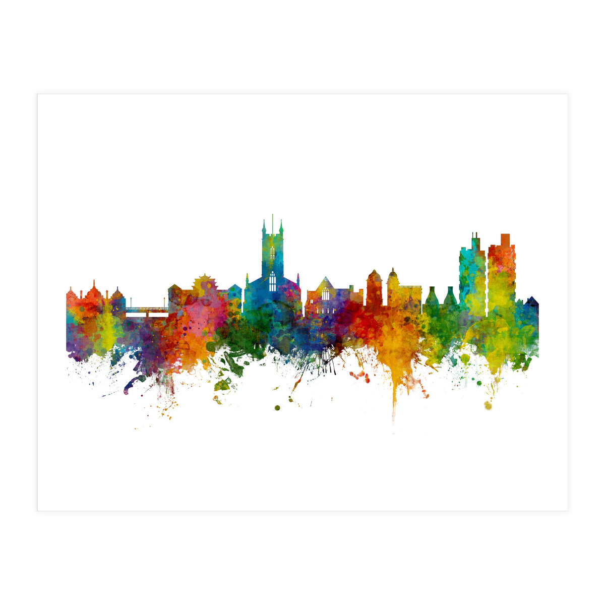 Stoke-on-Trent England Skyline (Print Only)
