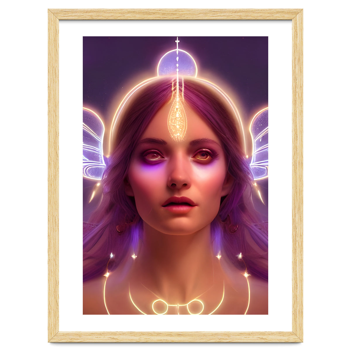 Purple Haze - Goddess of Light Digital Fantasy Artwork