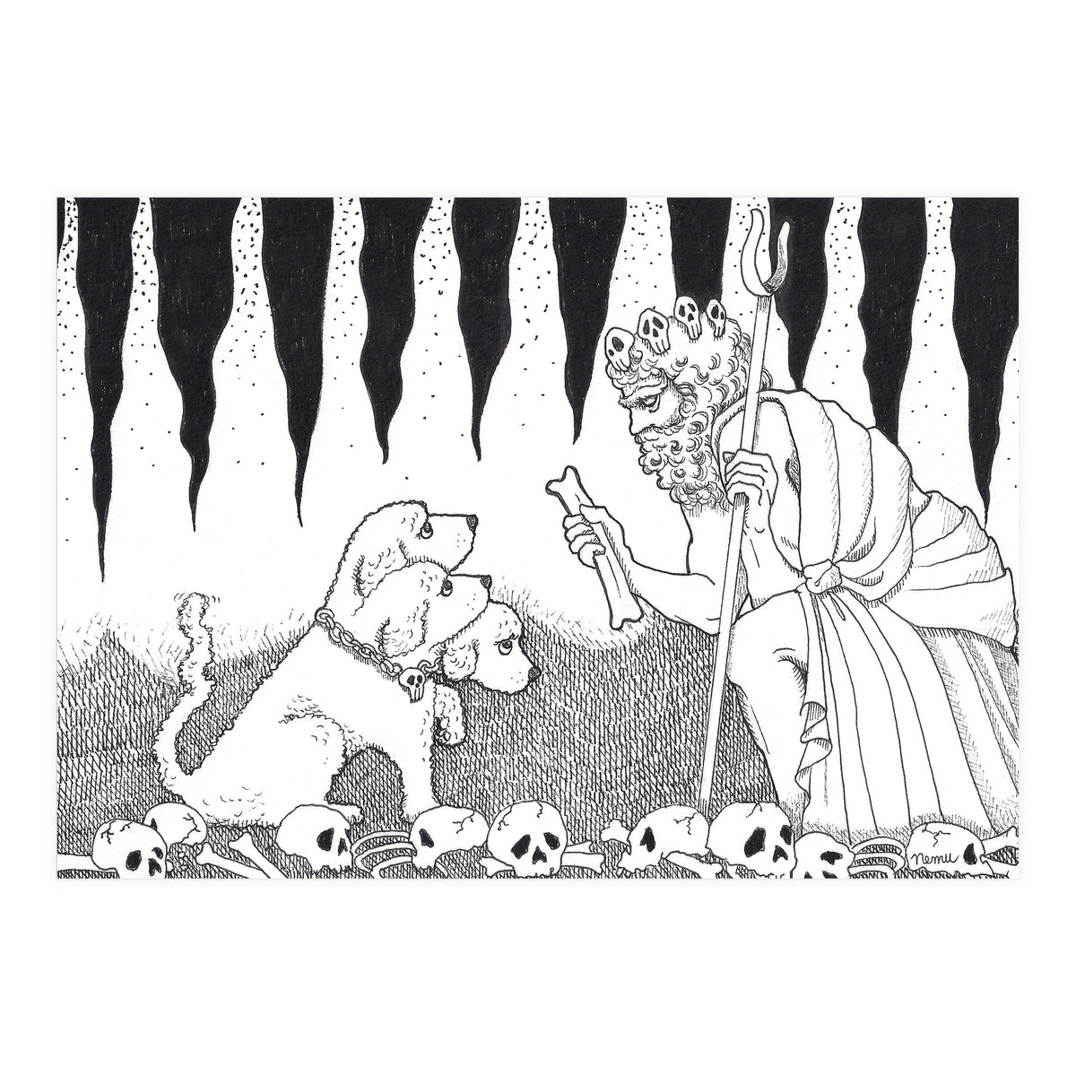 Cerberdoodle (Print Only)