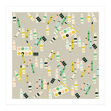Artist pattern with crayons, watercolors and acrylic paint (Print Only) thumbnail