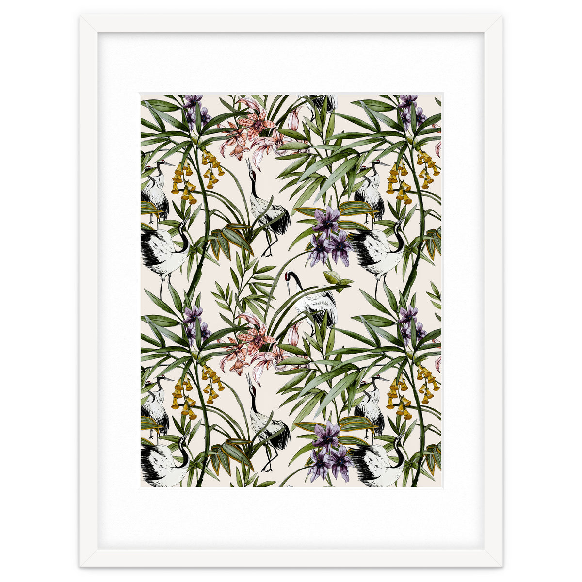 Asian crane pattern - 02