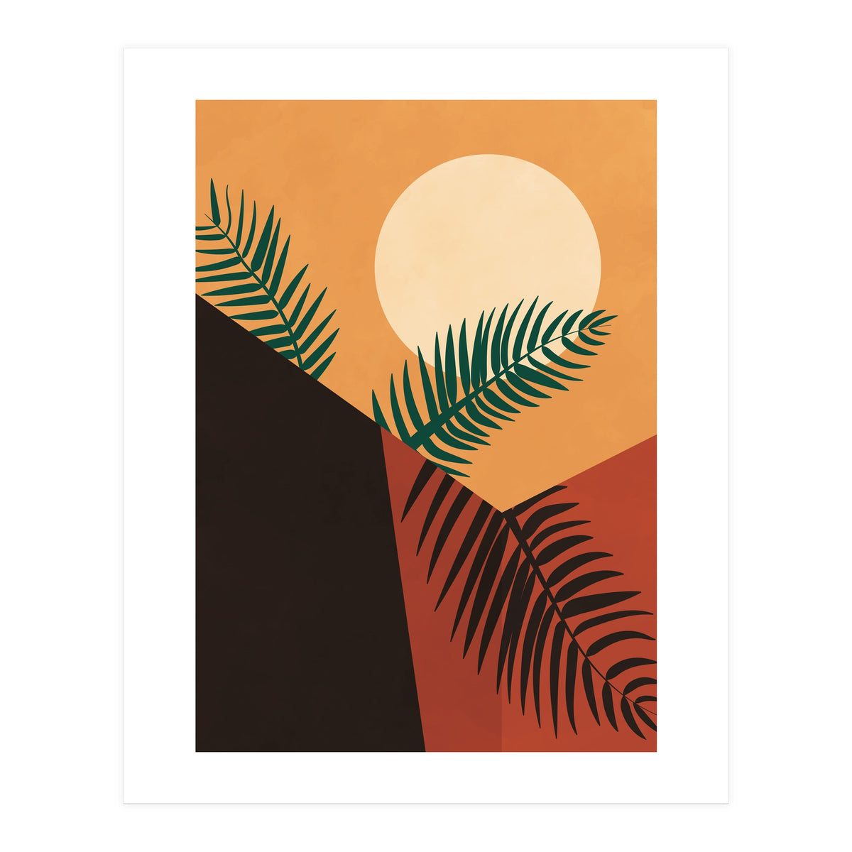 Bohemian Palm Tree Leaves (Print Only)