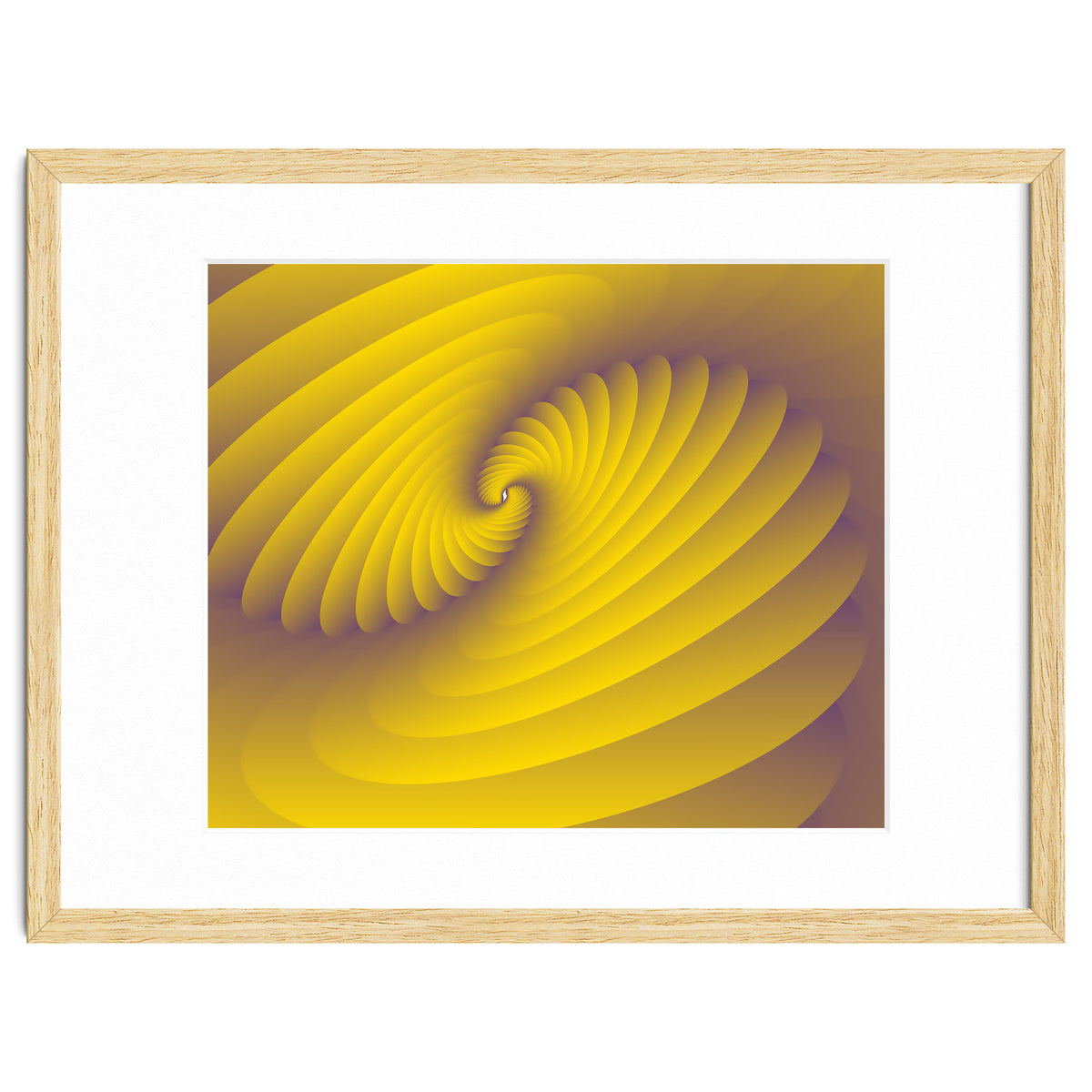 3d Abstract YELLOW Spiral Modern ART