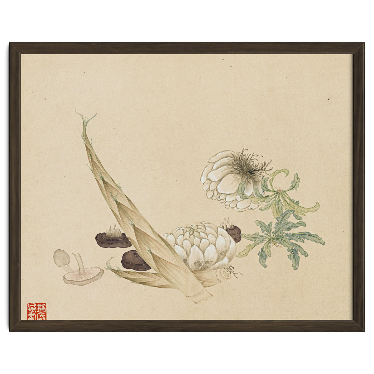 Wang Chengyu ~flowers, Vegetables, Lilies, Bamboo Shoots, Leaves, Mushrooms, Vegetables