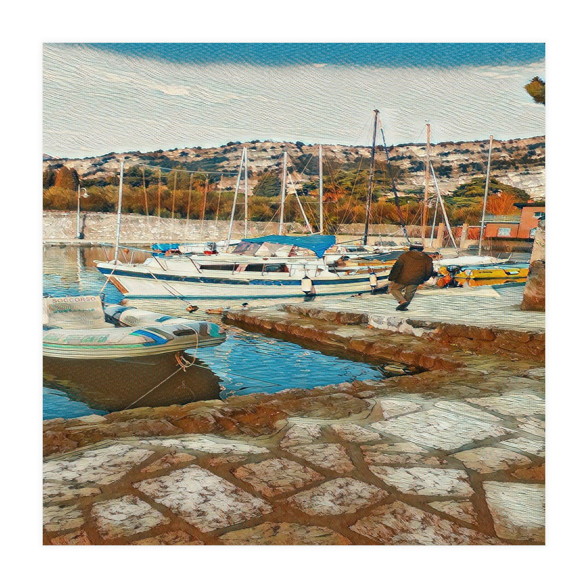 Alone on Gardasee, Italy. (Print Only)