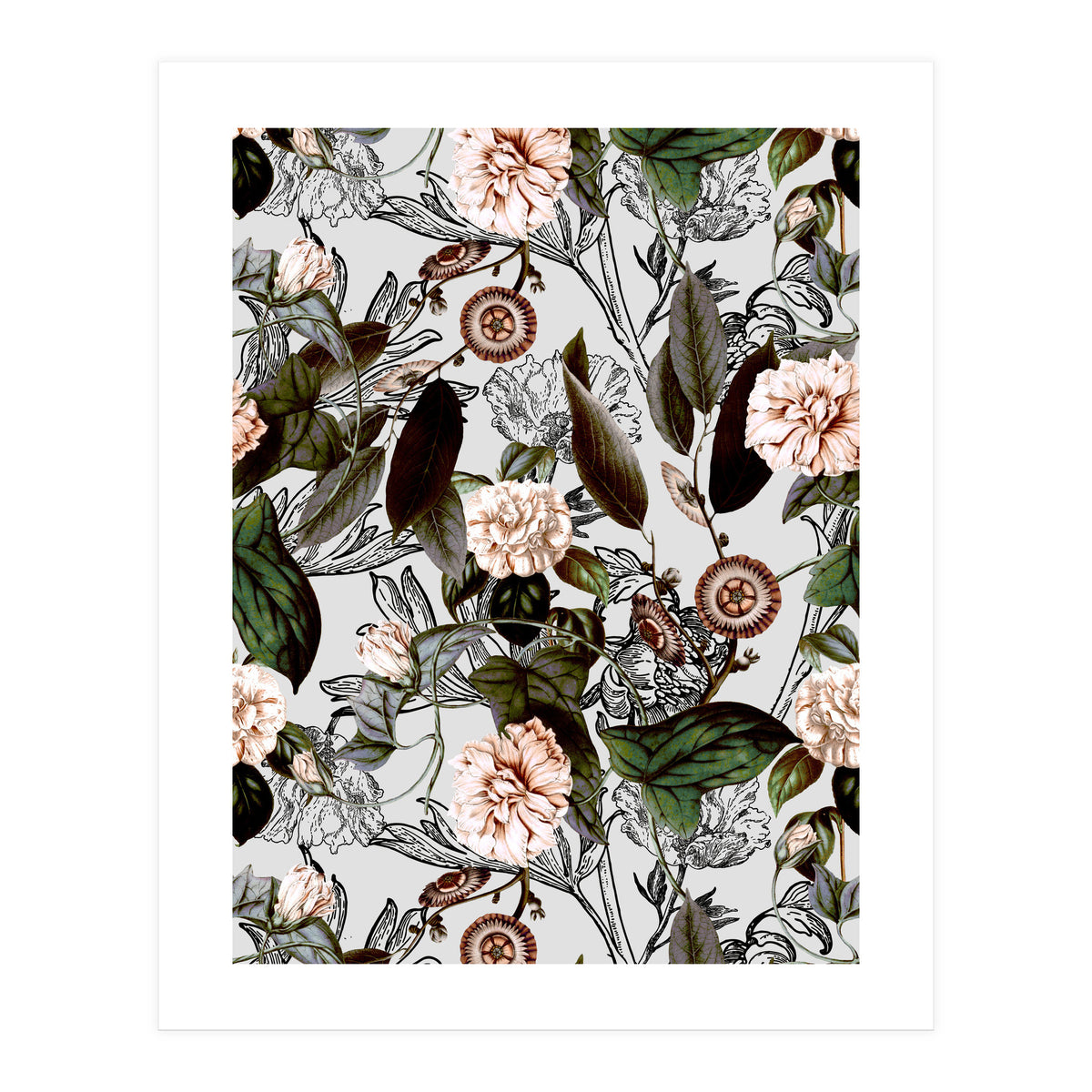 Aztec floral garden (Print Only)
