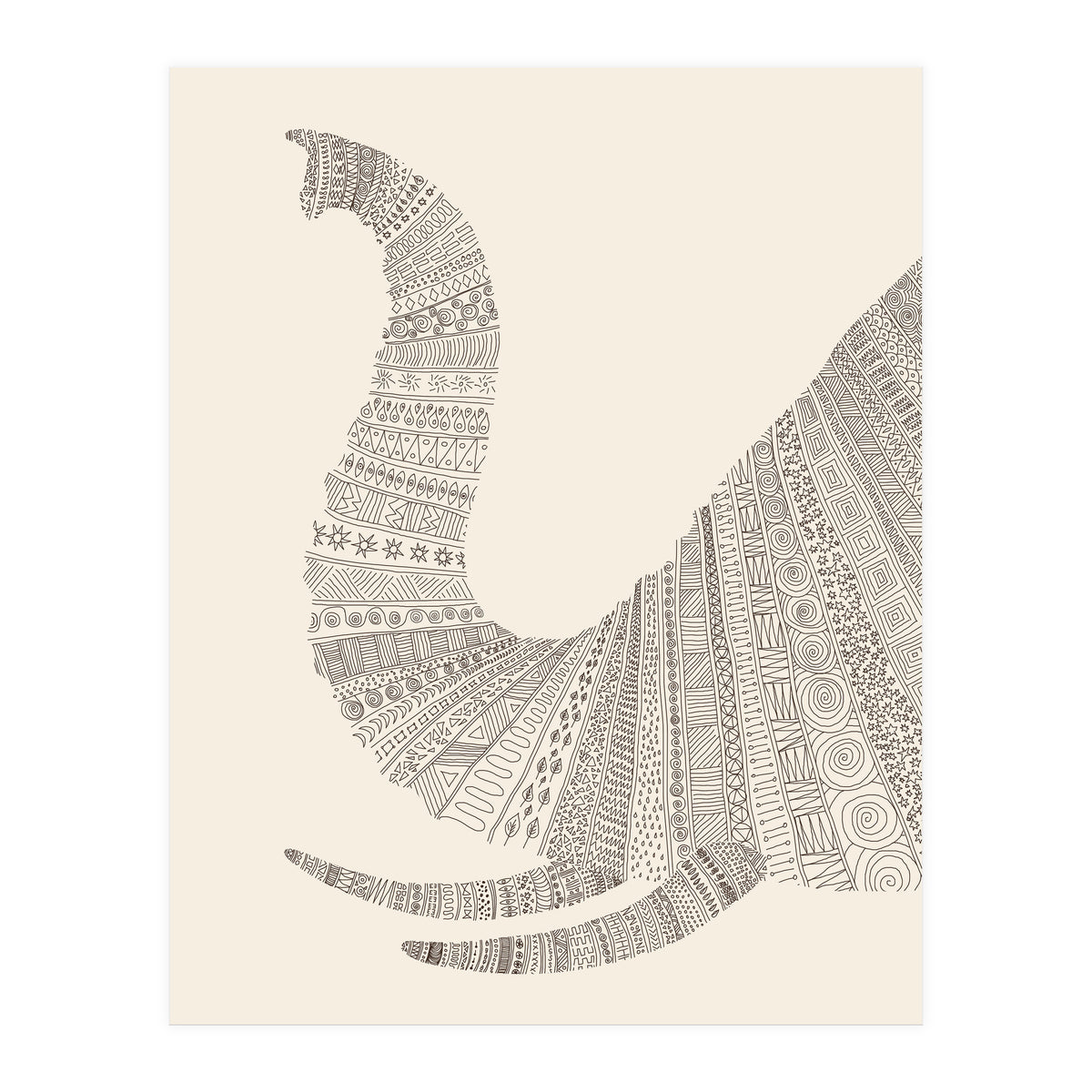 Elephant (on Beige) (Print Only)