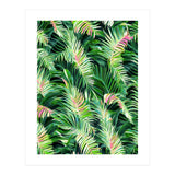 Palm & Peace Art Print, Tropical Botanical Jungle Canvas Print, Nature Painting Plants Forest Poster (Print Only) thumbnail