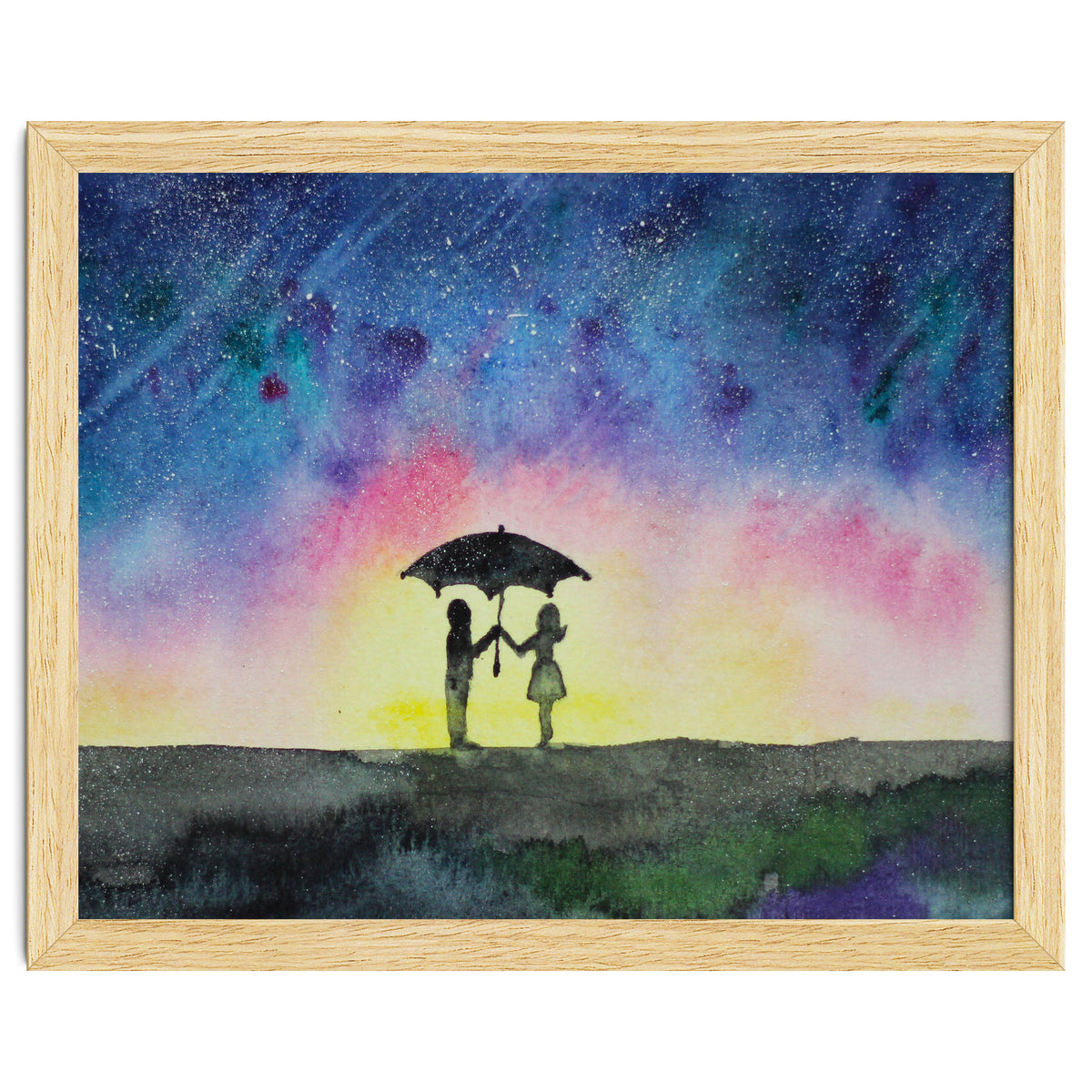 Under the star rain || watercolor