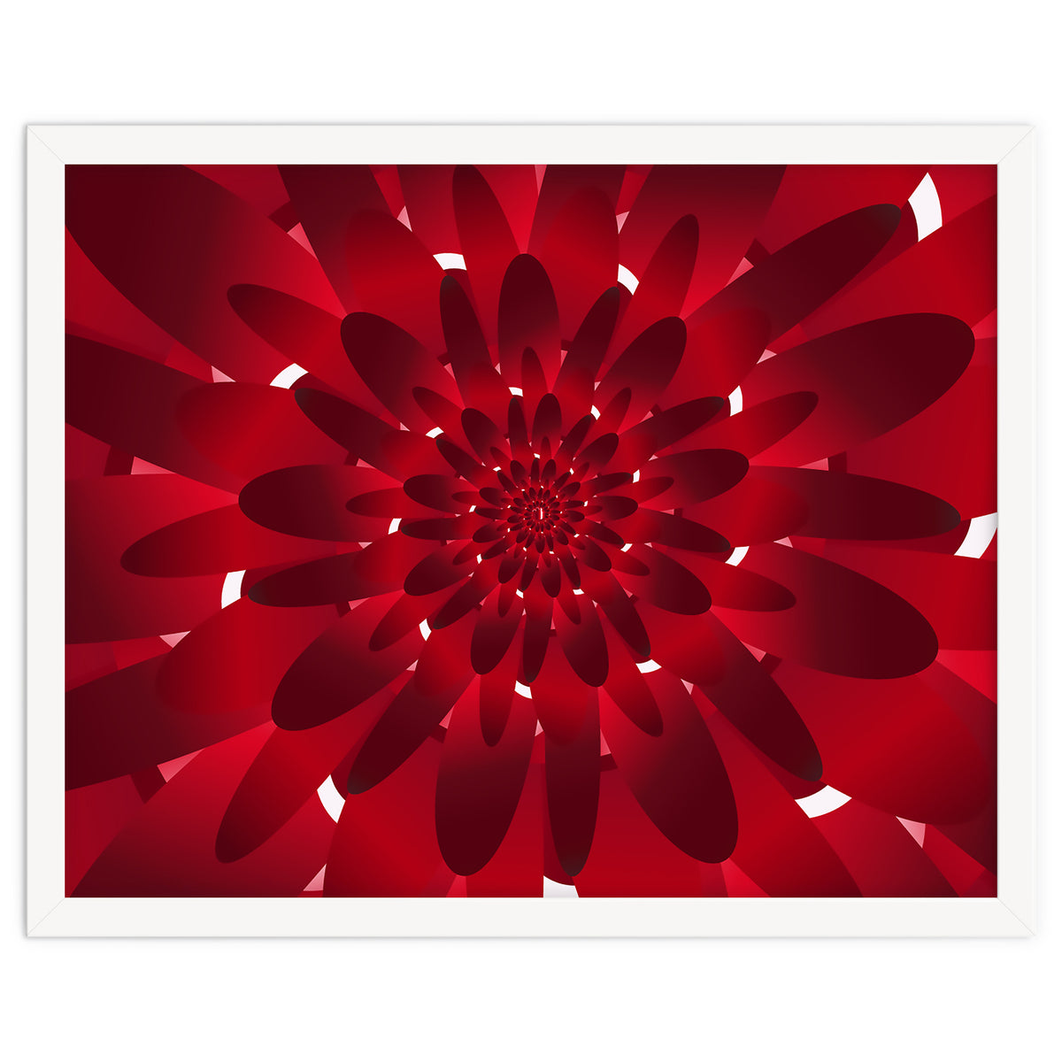 Abstract Modern Red Floral Design Art