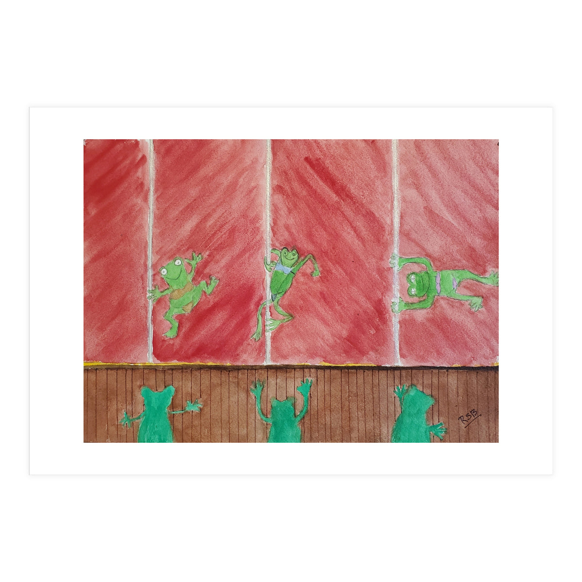 Pole-dancing Frogs (Print Only)