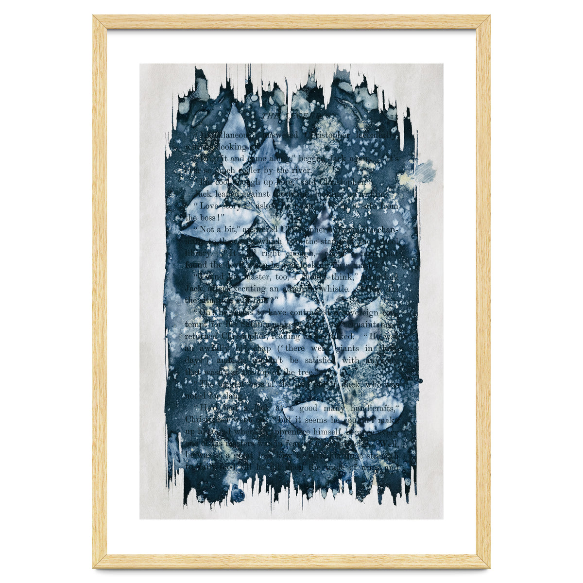 Indigo Blue Botanical Leaves No. 1