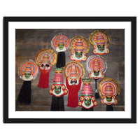 Mask On The Wall - Kathakali Face
