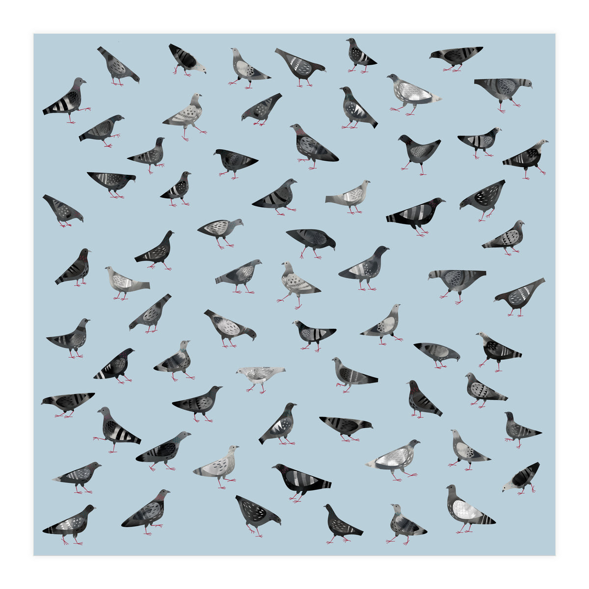 Pigeons Doing Pigeon Things (Print Only)