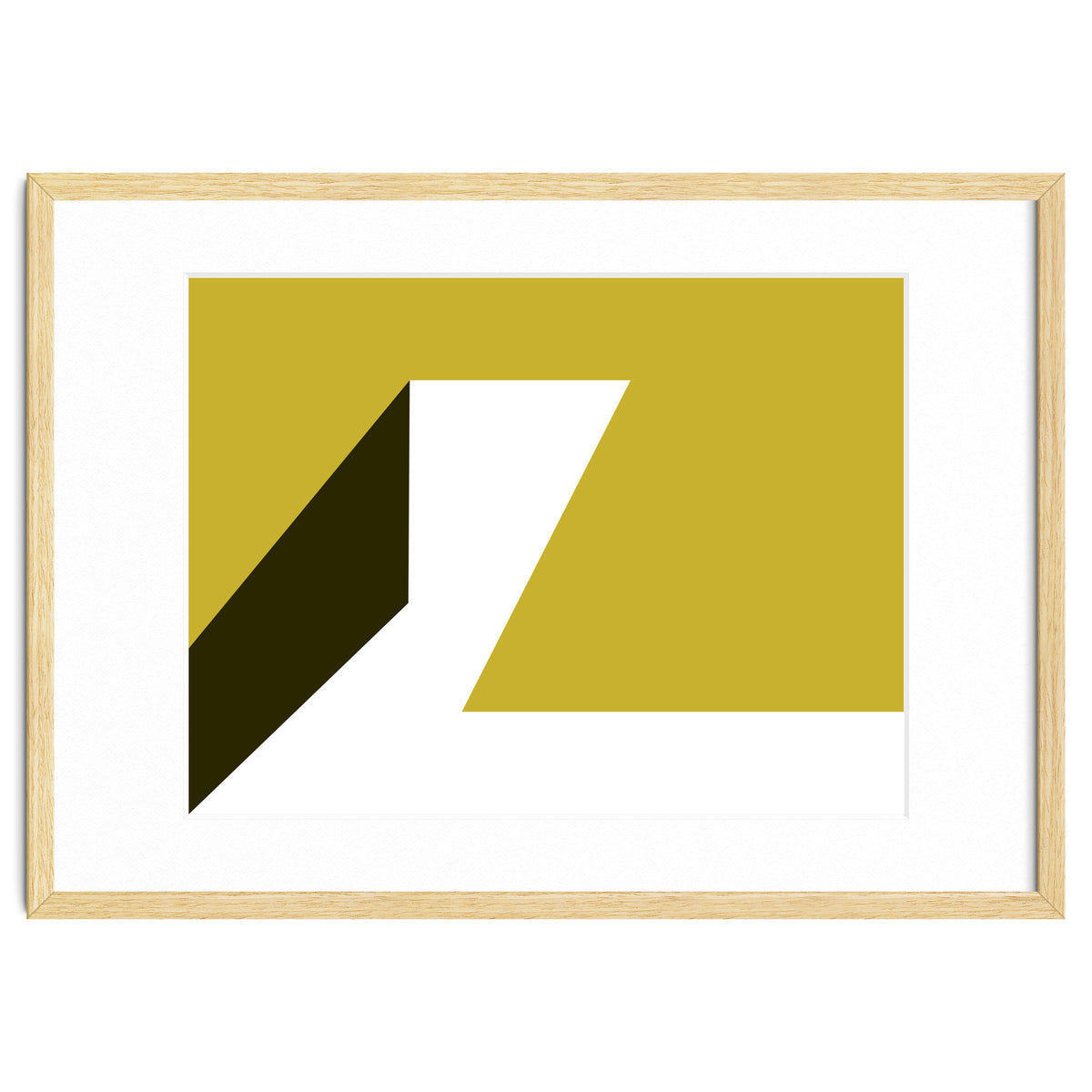 Geometric Shapes No. 78 - mustard, black & white